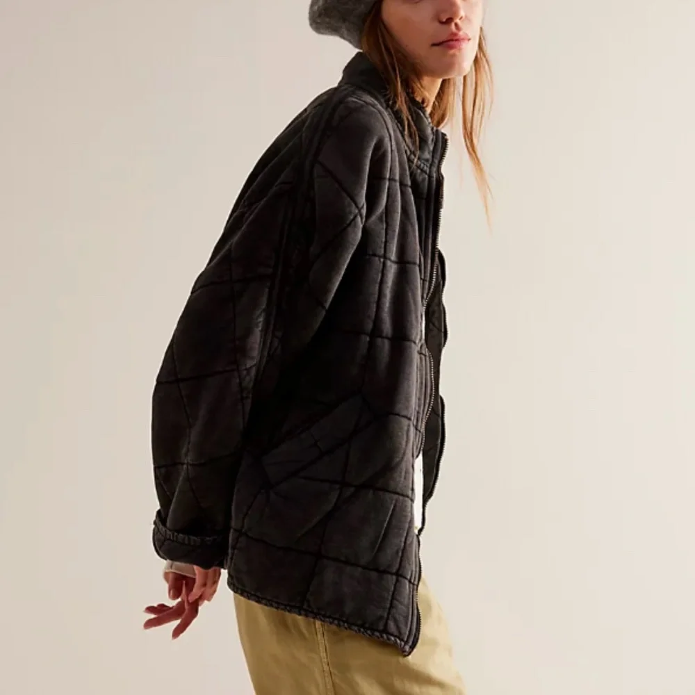 Free People Quilted Black Puffer Jacket - Picture 3 of 10